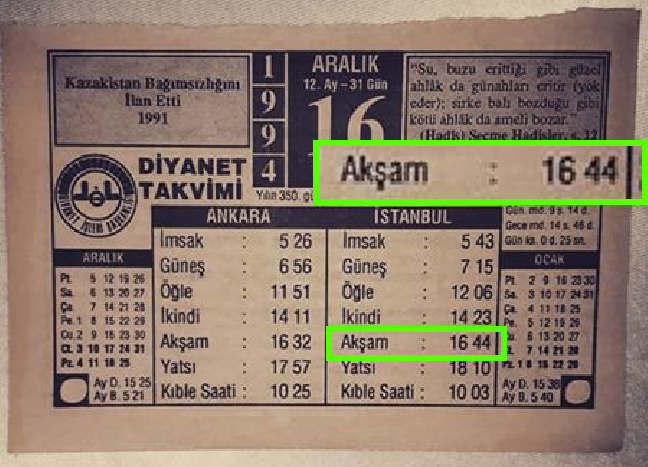 90larda imsakiye